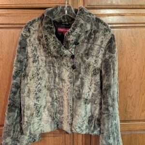 Kristen Blake Women's Faux Fur Jacket - Gray